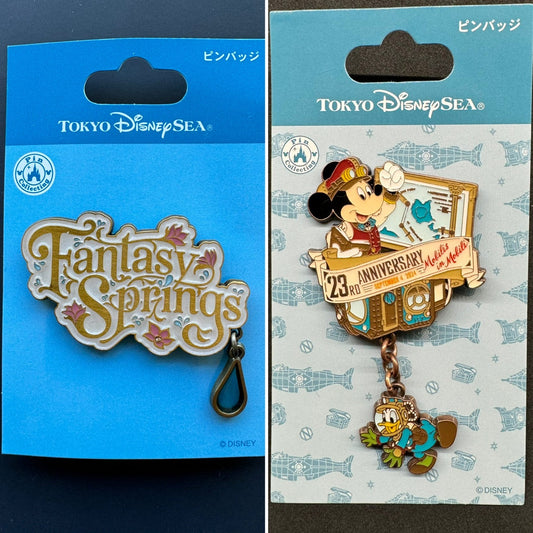 Fantasy Springs & Tokyo DisneySea 23rd Anniversary Pins