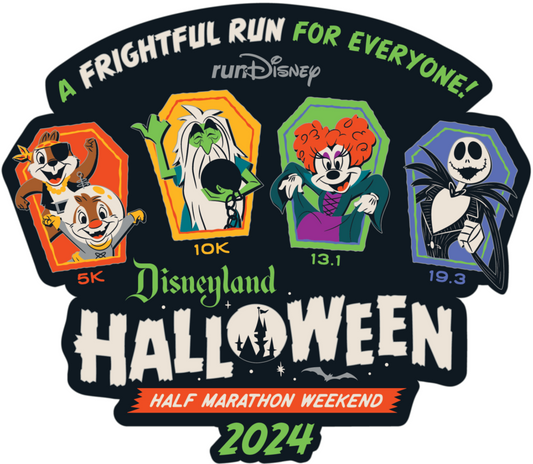 Disneyland Halloween Half Marathon Weekend 2024 Logo Pin