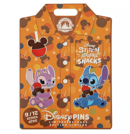 Candy Apple Stitch Attacks Snacks Disney Pin Set