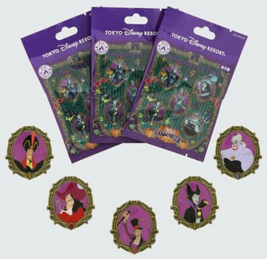 Disney Villains Halloween 2024 Mystery Pin Collection at Tokyo Disney Resort