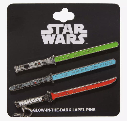 Star Wars Lightsabers Glow-in-the-Dark Pin Set at BoxLunch