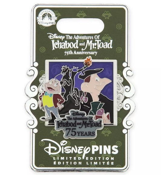 The Adventures of Ichabod and Mr. Toad 75th Anniversary Pin at Disney Store
