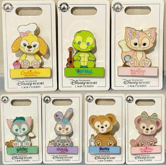 Duffy and Friends Pivot Heads Pins at Shanghai Disney Resort
