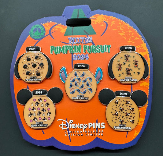 Pluto’s Pumpkin Pursuit 2024 Disney Pin Set