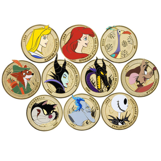 Disney Coin Series Wave 1 Pins at Pink a la Mode
