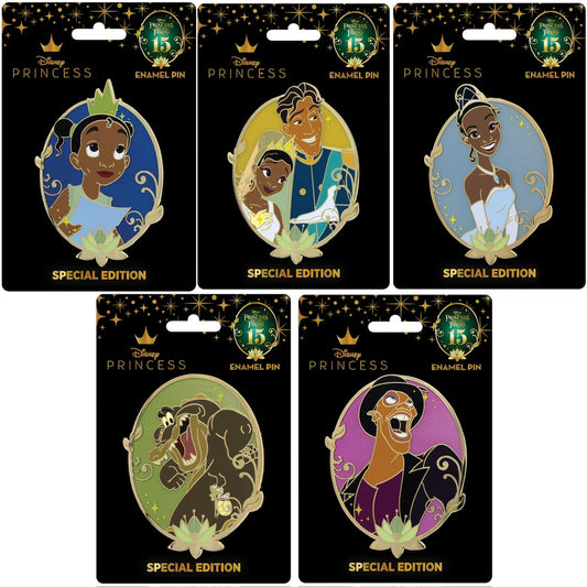Princess and the Frog 15th Anniversary Disney Pins at Pink a la Mode