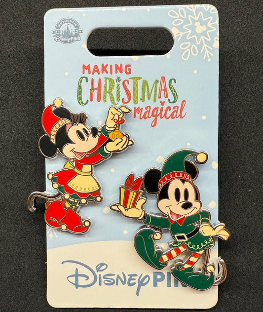 Mickey & Minnie Christmas 2024 Disney Pin Set