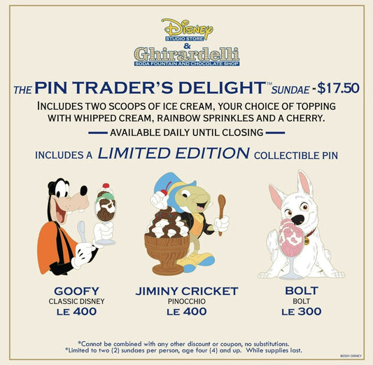Goofy, Jiminy Cricket & Bolt Pin Trader’s Delight – August 27, 2024