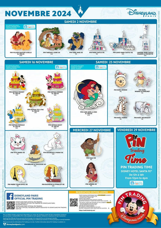 Disneyland Paris November 2024 Pin Releases
