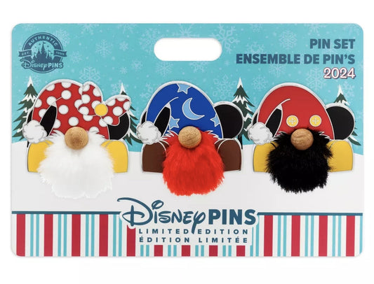 Winter Gnomes Holiday Pin Set at Disney Store