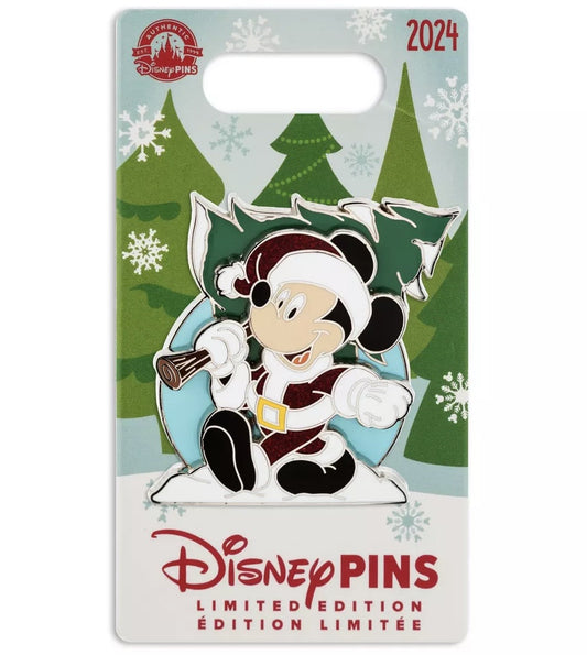 Santa Mickey Mouse Holiday 2024 Pin at Disney Store