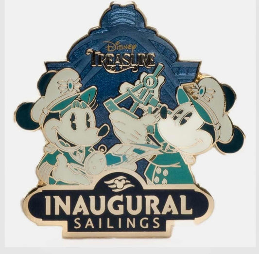 Mickey & Minnie Disney Treasure Inaugural Sailings Pin