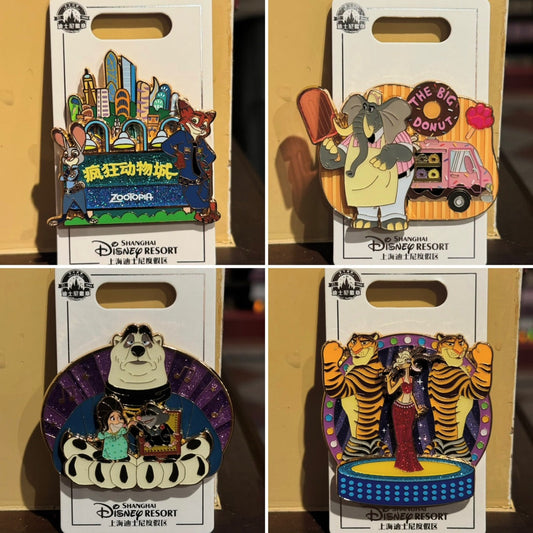 New Zootopia Open Edition Pins at Shanghai Disney Resort