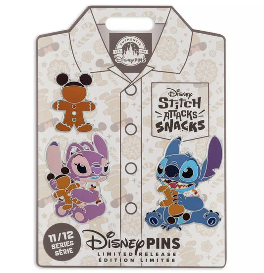 Gingerbread Stitch Attacks Snacks Disney Pin Set