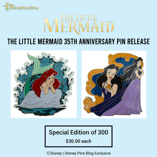 Ariel & Vanessa The Little Mermaid 35th Anniversary Disney Pins at DPB Store