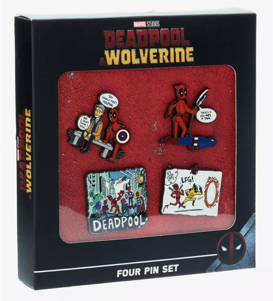 Marvel Deadpool & Wolverine Doodle Scenes Pin Set at BoxLunch