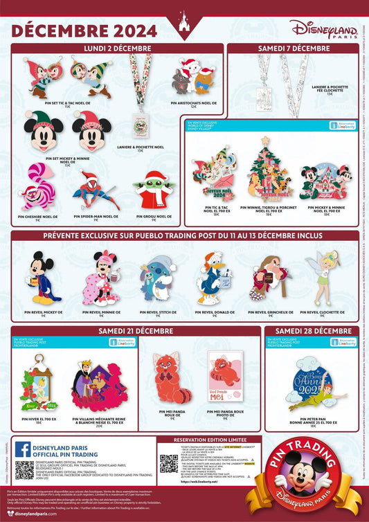 Disneyland Paris December 2024 Pin Releases