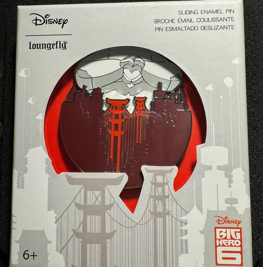 Big Hero 6 10th Anniversary Baymax San Fransokyo Love Limited Edition Loungefly Disney Pin