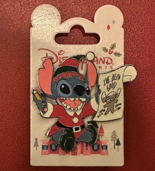 Surprise Christmas Stitch Pin at Disneyland Paris