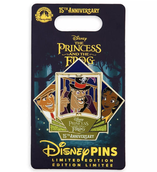 The Princess and the Frog 15th Anniversary Spinner Pin at Disney Store