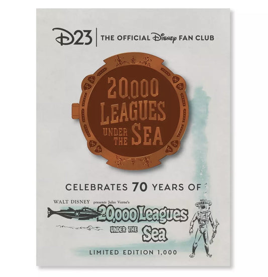 20,000 Leagues Under the Sea 70th Anniversary D23 Gold Member Pin at Disney Store