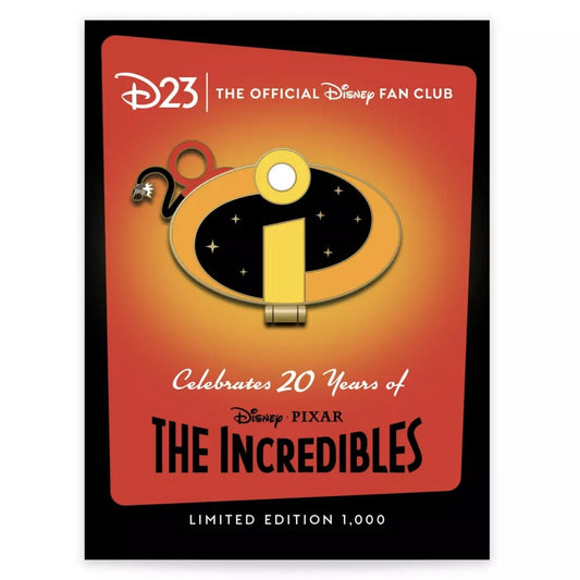 The Incredibles 20th Anniversary D23 Gold Member Hinged Pin at Disney Store