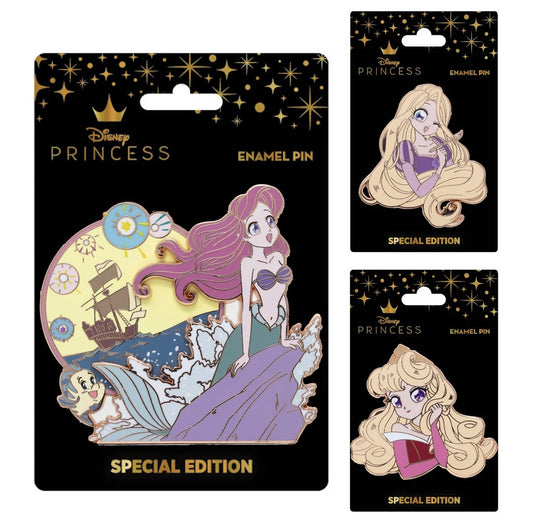 Disney Princess Manga Mini Series Pins at Pink a la Mode