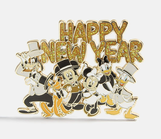 Mickey & Friends Happy New Year Disney Pin at Baublebar