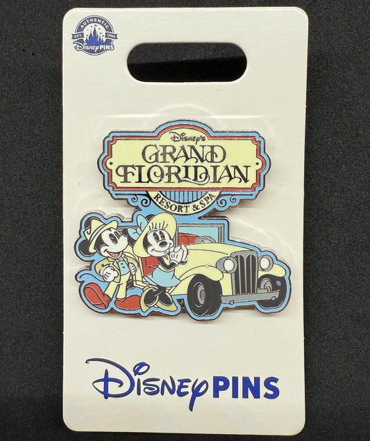 Mickey & Minnie Car Grand Floridian Disney Pin