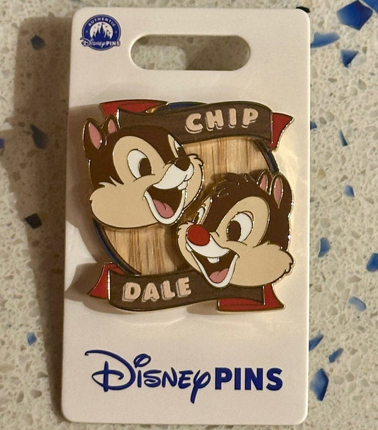 Chip n Dale Wood Disney Pin 2024