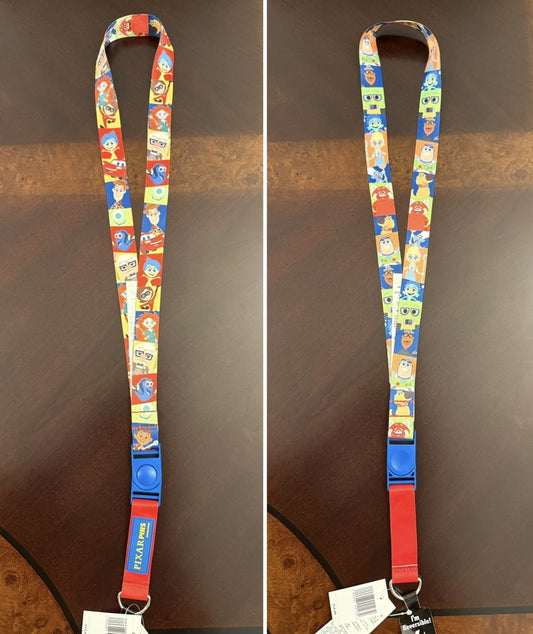 Pixar Reversible Disney Pin Trading Lanyard