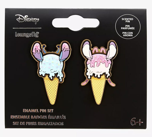 Stitch & Angel Ice Cream Cone Pin Set - BoxLunch