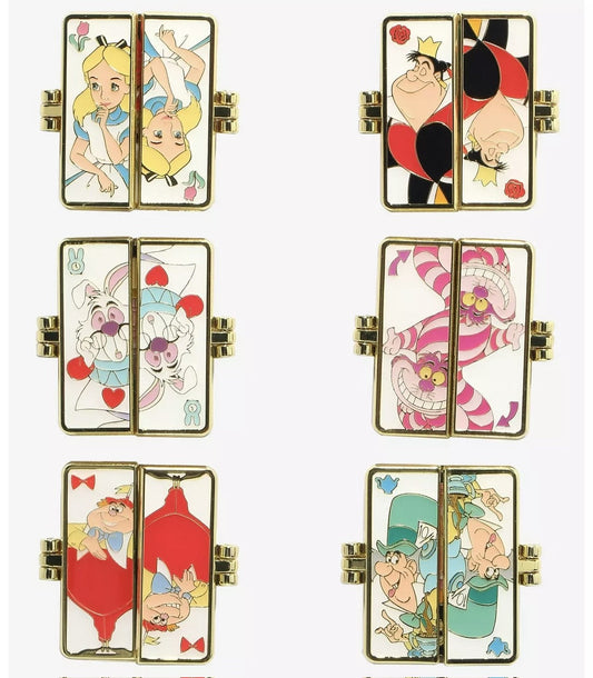 Alice in Wonderland Cards Hinge Blind Box Pin Set - BoxLunch