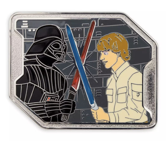 Star Wars Luke Skywalker and Darth Vader Light-Up Jumbo Pin - Disney Store