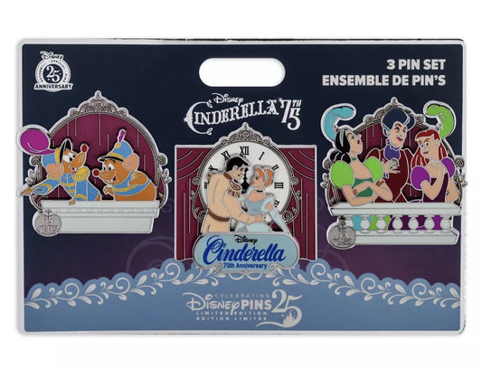 Cinderella 75th Anniversary Pin Set at Disney Store