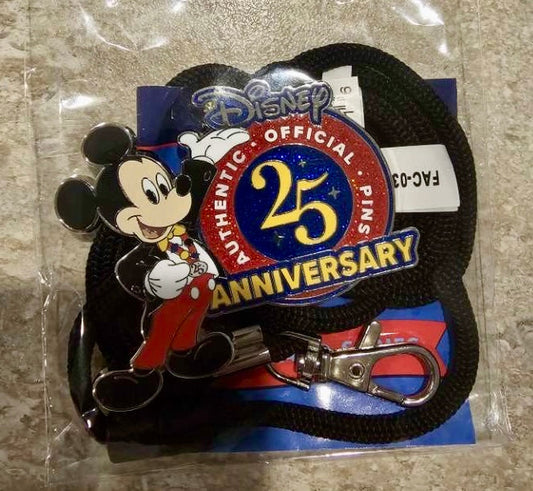 Disney Pin Trading 25th Anniversary BOLO Cast Member Lanyard