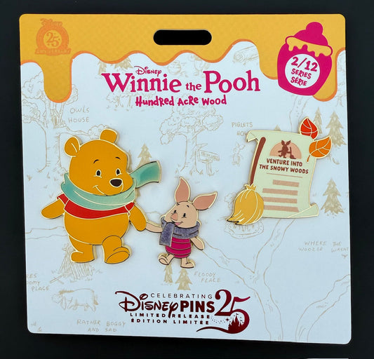 Winnie the Pooh and Piglet Hundred Acre Wood Series 2 Disney Pin Set