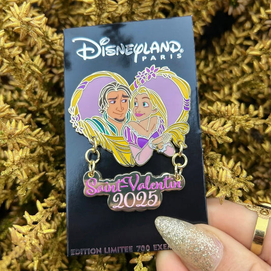 Surprise Tangled Valentine’s Day 2025 Pin at Disneyland Paris