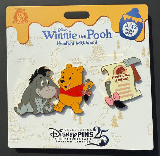Winnie the Pooh and Eeyore Hundred Acre Wood Series 3 Disney Pin Set