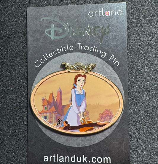 Bonjour Belle Beauty and the Beast Oval ArtLand Disney Pin