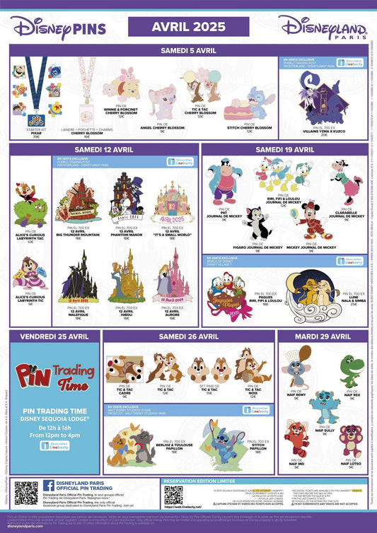 Disneyland Paris April 2025 Pin Releases