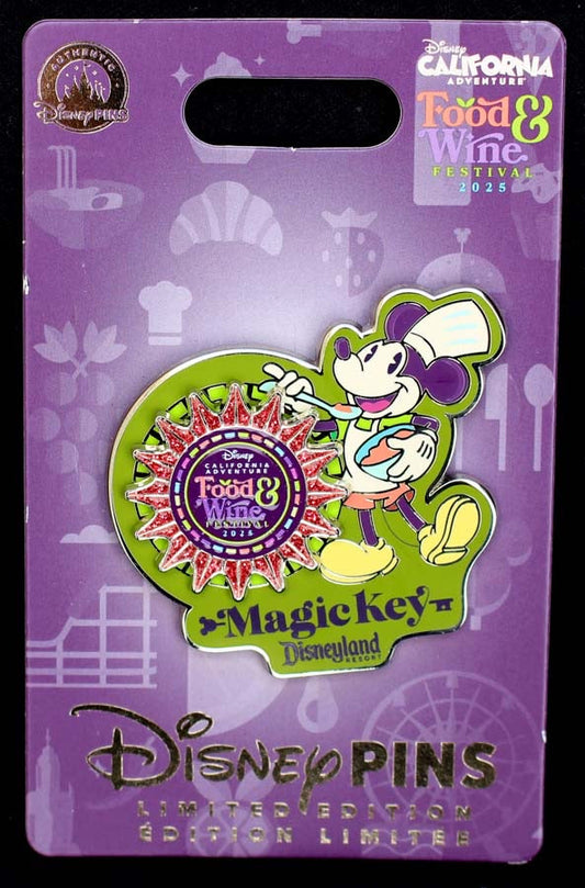 Mickey Mouse DCA Food & Wine Festival 2025 Magic Key Pin