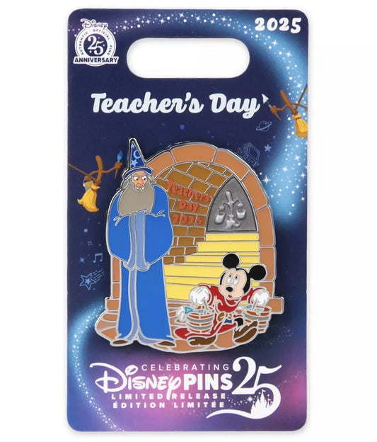 Sorcerer Mickey and Yensid Teacher's Day 2025 Pin at Disney Store
