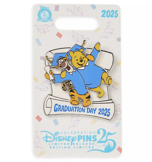 Winnie the Pooh and Tigger Graduation Day 2025 Pin at Disney Store