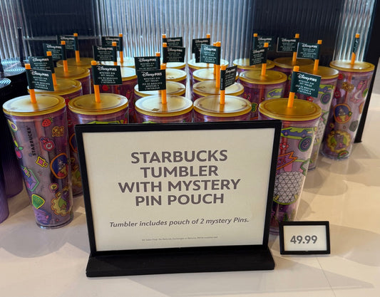 Starbucks Tumbler with Mystery Pin Pouch at Disney Parks