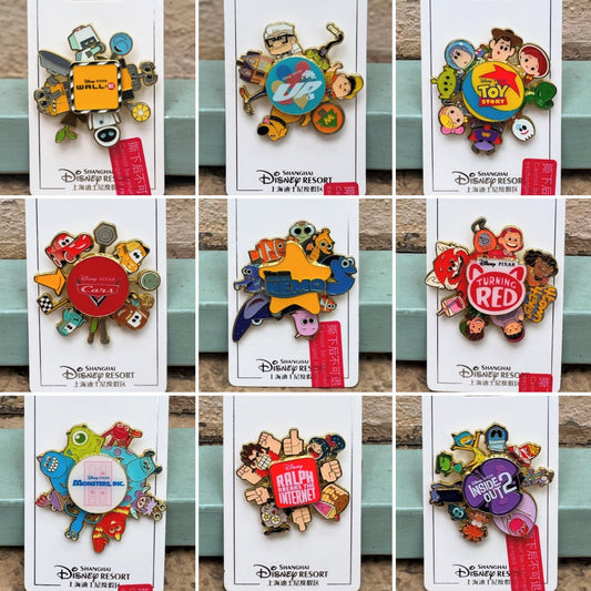 Disney Film Spinner Pins at Shanghai Disney Resort