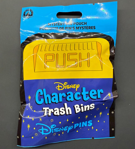 Disney Character Trash Bins Mystery Pin Pouch at Disney Parks
