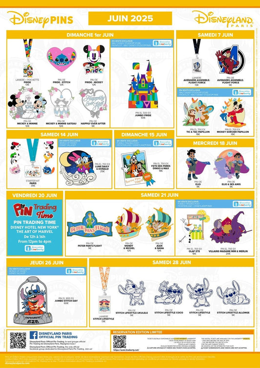 Disneyland Paris June 2025 Pin Releases