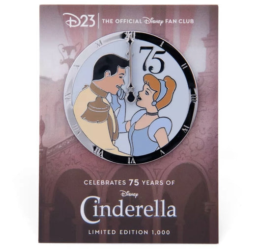 Cinderella 75th Anniversary Pin D23 Gold Member Pin at Disney Store