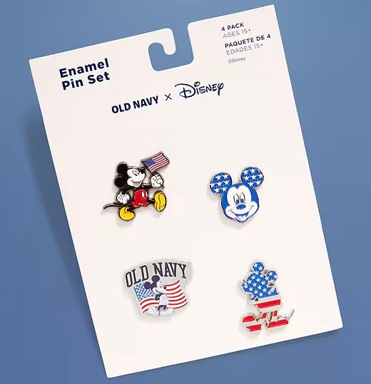 Americana Old Navy Disney Pin Set